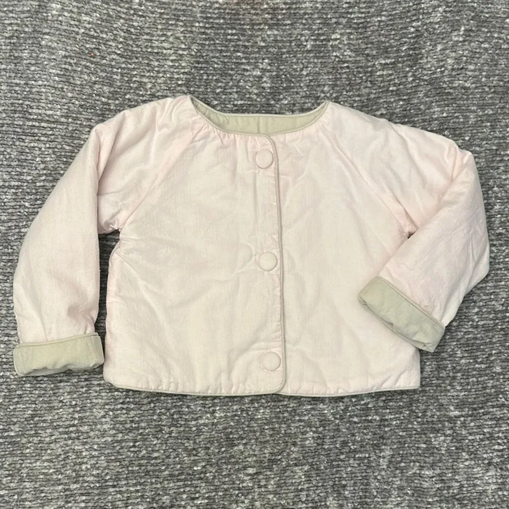 EUC Bella Bliss Reversible Light Pink/Tan jacket size 4